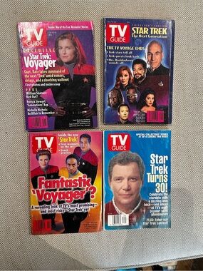 STAR TREK Vintage TV Guide 4 piece 1994-1996